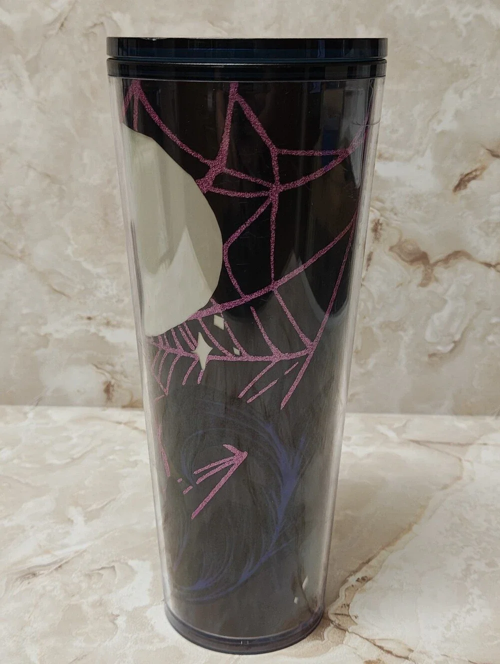 Starbucks 2021 Halloween Glow in the Dark Black Cat tumbler Cold Cup Venti 24oz